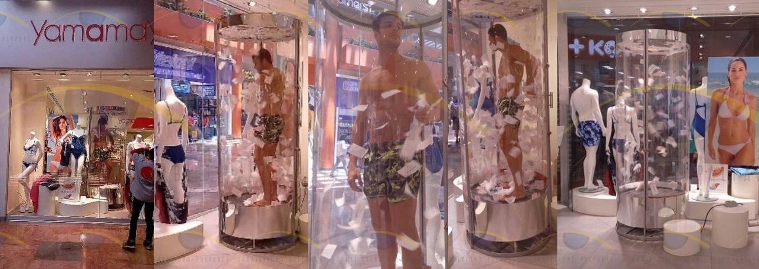 cabina de aire única en España, ducha de aire para eventos btl